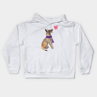 Watercolour Malinois Kids Hoodie